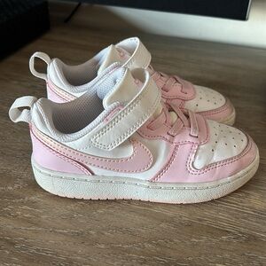 NIKE Toddler Girl Pink and White Sneakers Size 9